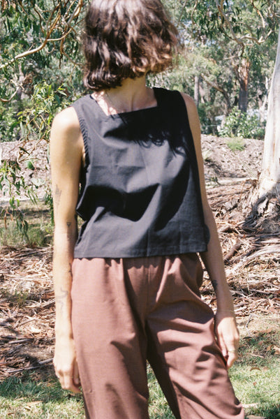Latte Top — Black Organic Cotton