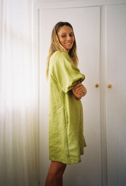 ARCHIVE — Nelly Dress — Apple Green — Small