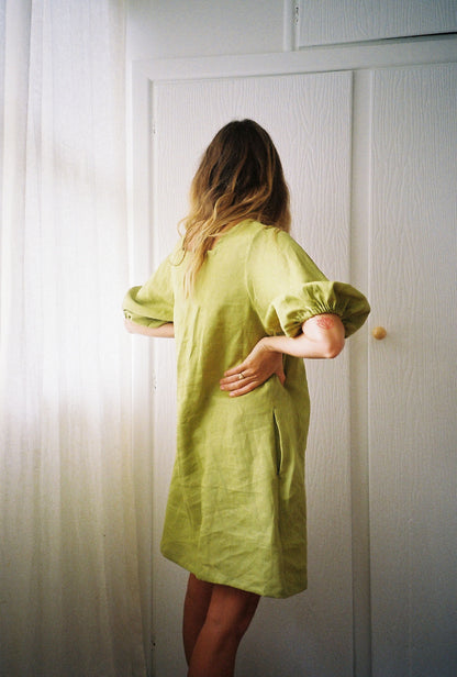 ARCHIVE — Nelly Dress — Apple Green — Small