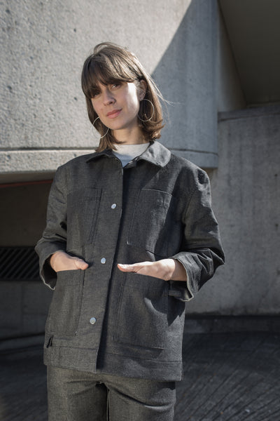 ARCHIVE — Utility Jacket - Black Denim — Medium/Large